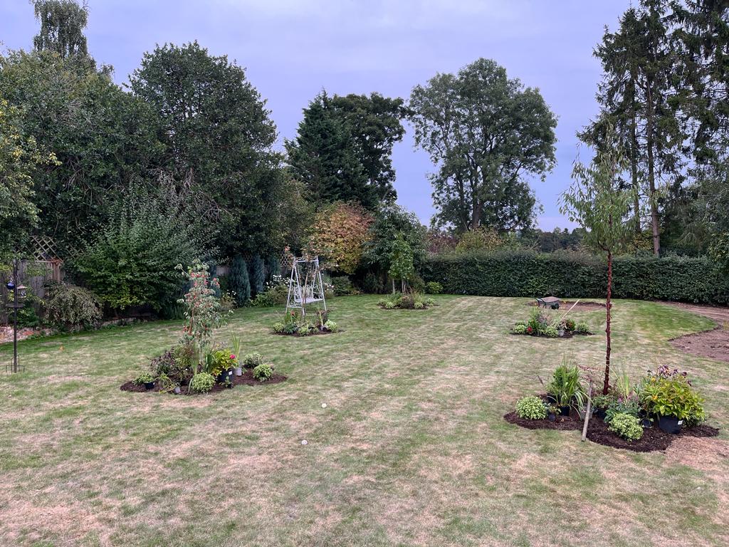 Dry arid garden before Aqua